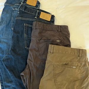4 pairs of men’s pants, 38” waist - over $400 brand new